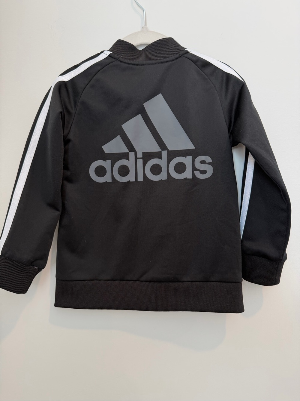 adidas Black and White Logo Track Jacket for Kids